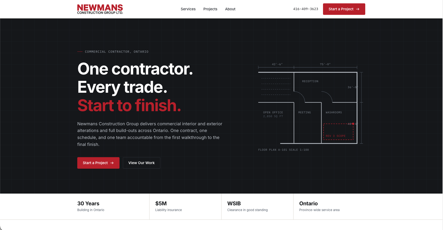 Screenshot of the  website, designed by Stay Unstuck